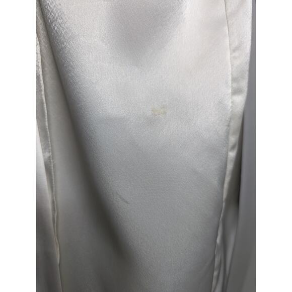 VTG Victorias Secret Gold Label White Satin Lace Coquette Fairy Angel Robe OS - Picture 7 of 9